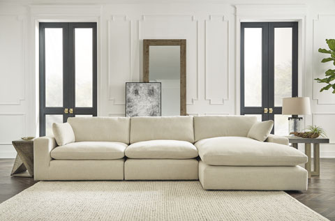 1000617/46/64 Sectional Sofa ( 3piece ) - Yellow Box Furniture 